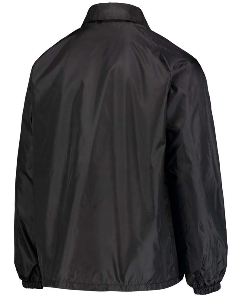 Men's Black Cleveland Browns Coaches Classic Raglan Full-Snap Windbreaker Jacket