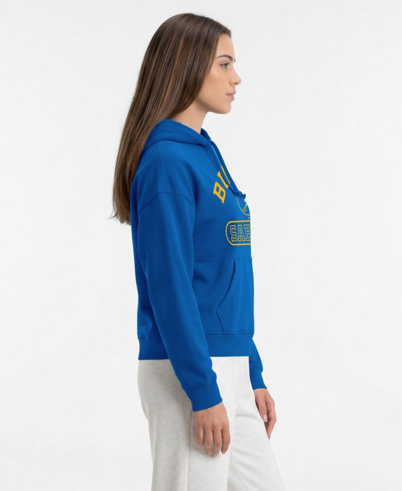 Women's Buffalo Sabres Arched Pill Box Graphic Fleece-Lined Hoodie