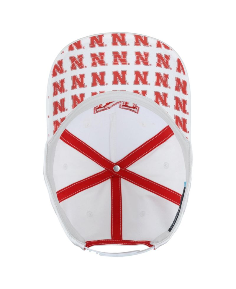 Men's and Women's White Nebraska Huskers The Sideline Adjustable Hat