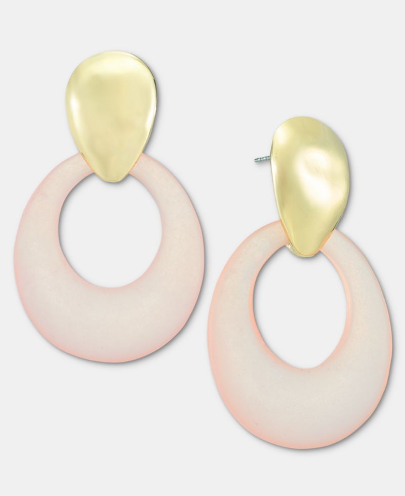 Open Disc Drop Earrings