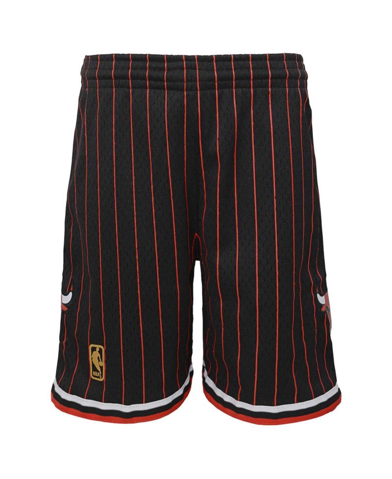 Big Boys Black Chicago Bulls Hardwood Classics Swingman Shorts