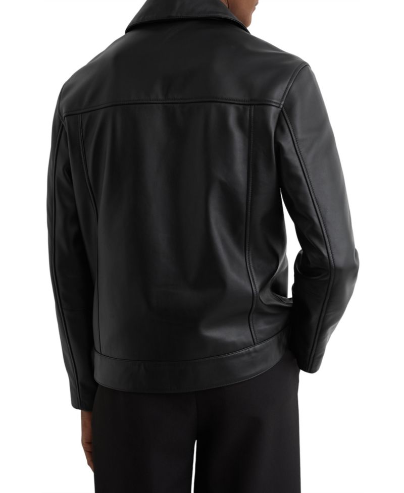 Men's Strader Leather Zip-Through Jacket