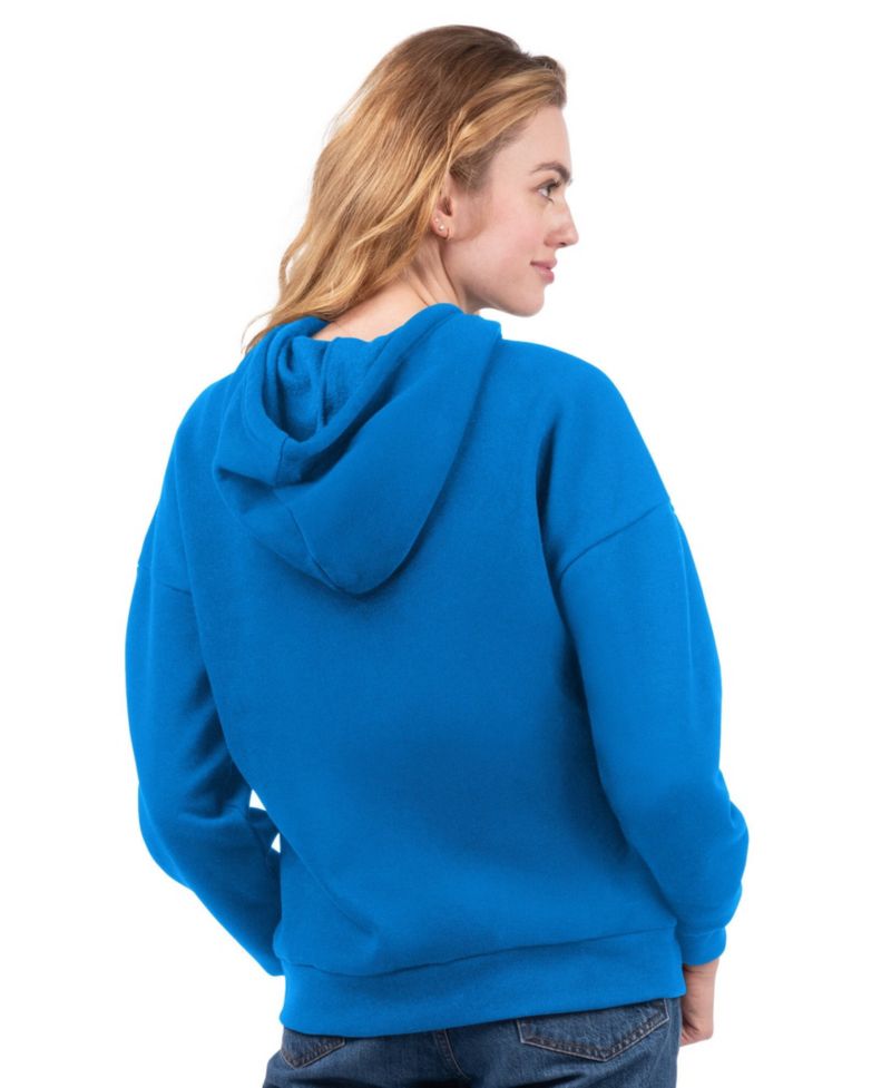 Women's Silver/Blue Detroit Lions Hoodie & T-Shirt Combo Pack