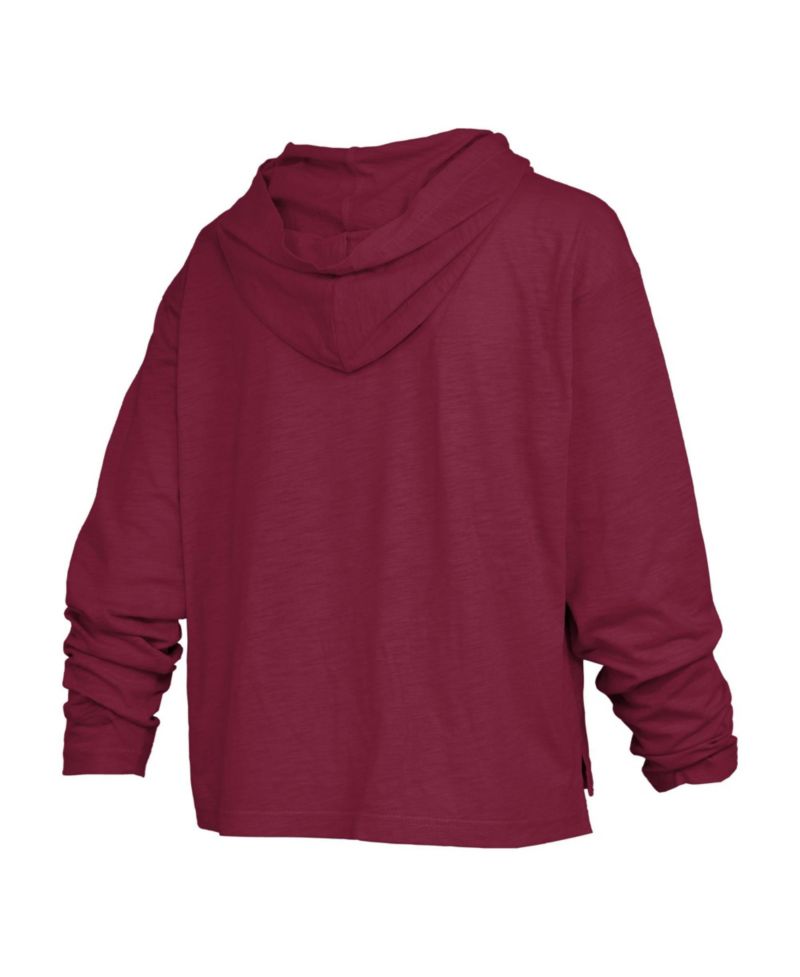 Women's Florida State Seminoles Nelson Oversized Slub Hooded Long-Sleeve T-Shirt