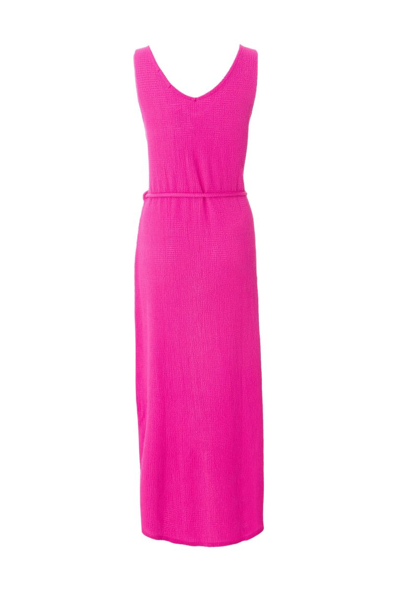 Women's V-Neck Tie Neck Midaxi Dress