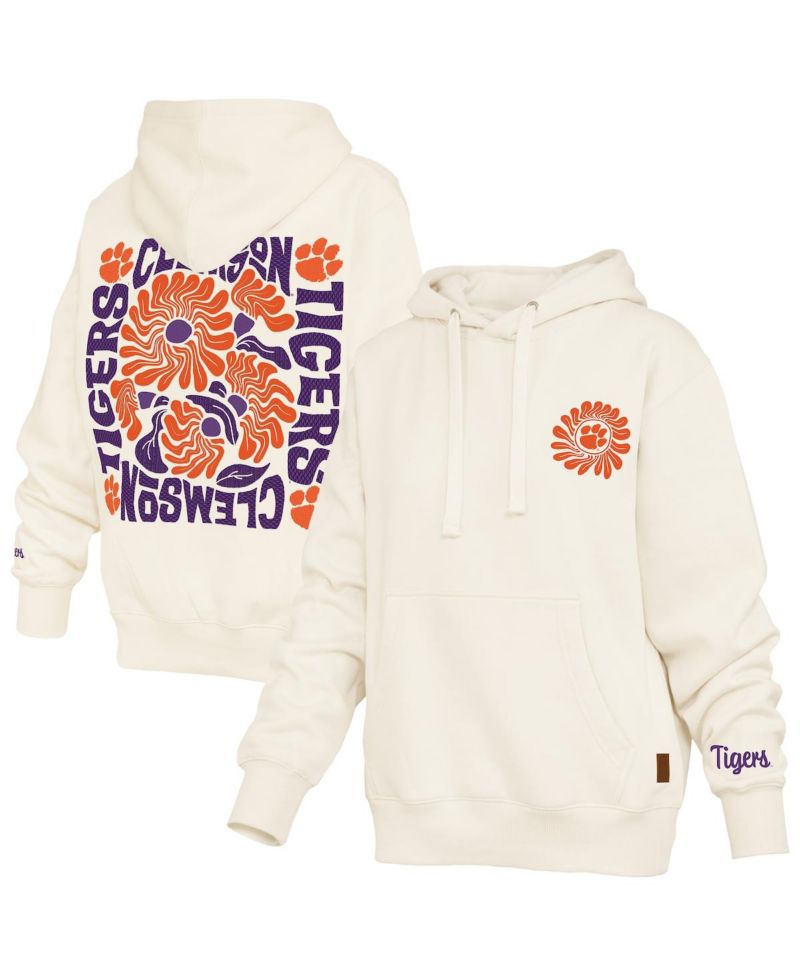 Women's Cream Clemson Tigers Elena Janise Hoodie