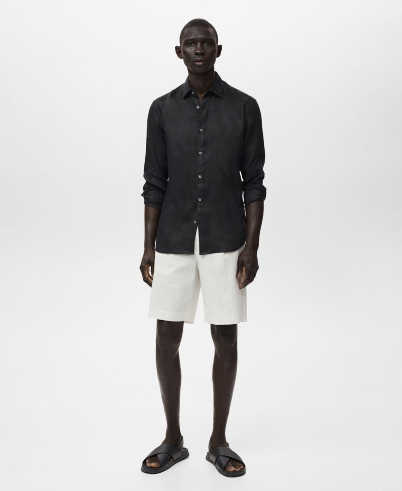 Men's Linen Long Sleeve Shirt