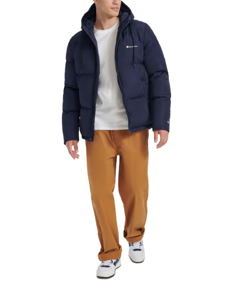 Men's Quilted Full-Zip Hooded Puffer Jacket