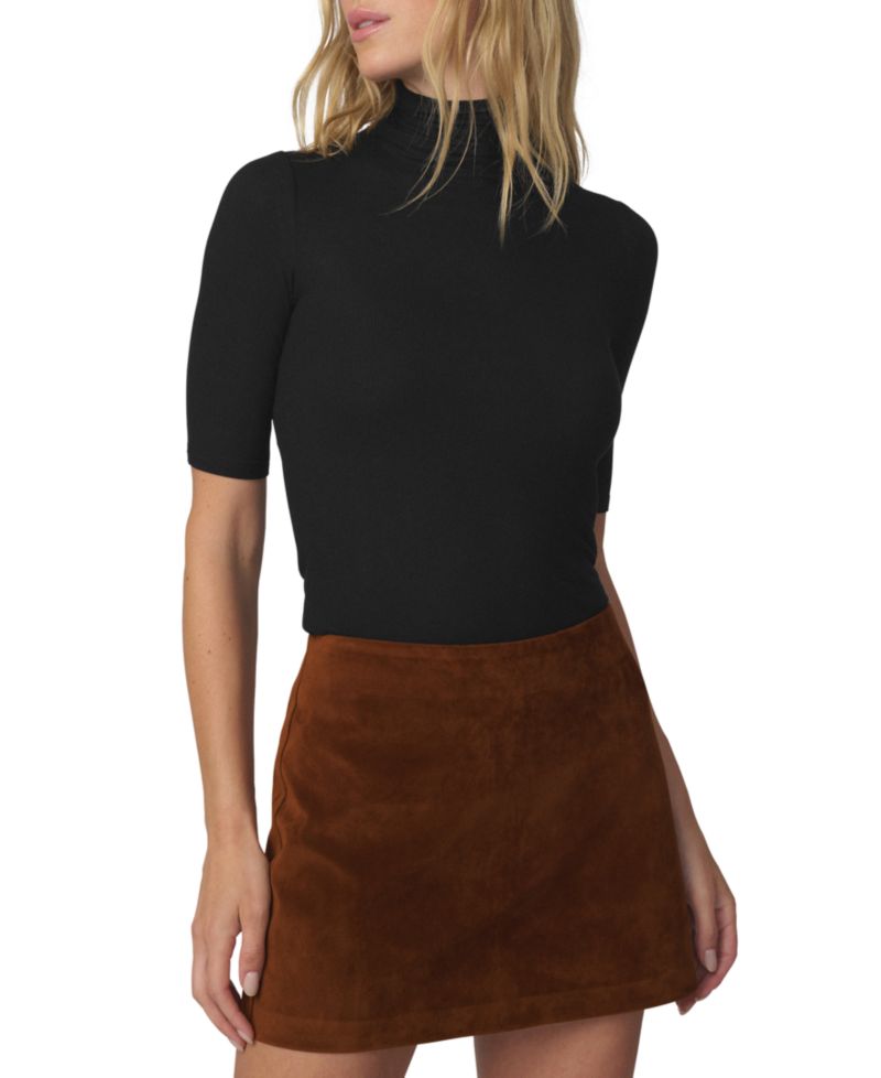 Women's Faux Suede A-Line Mini Skirt