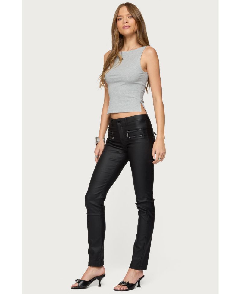 Women's Kaede Faux Leather Skinny Jeans