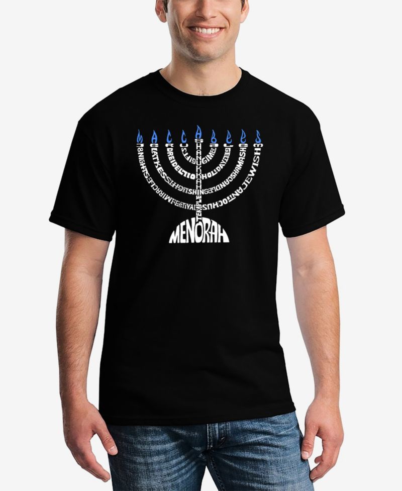 Men's Menorah Word Art T-Shirt