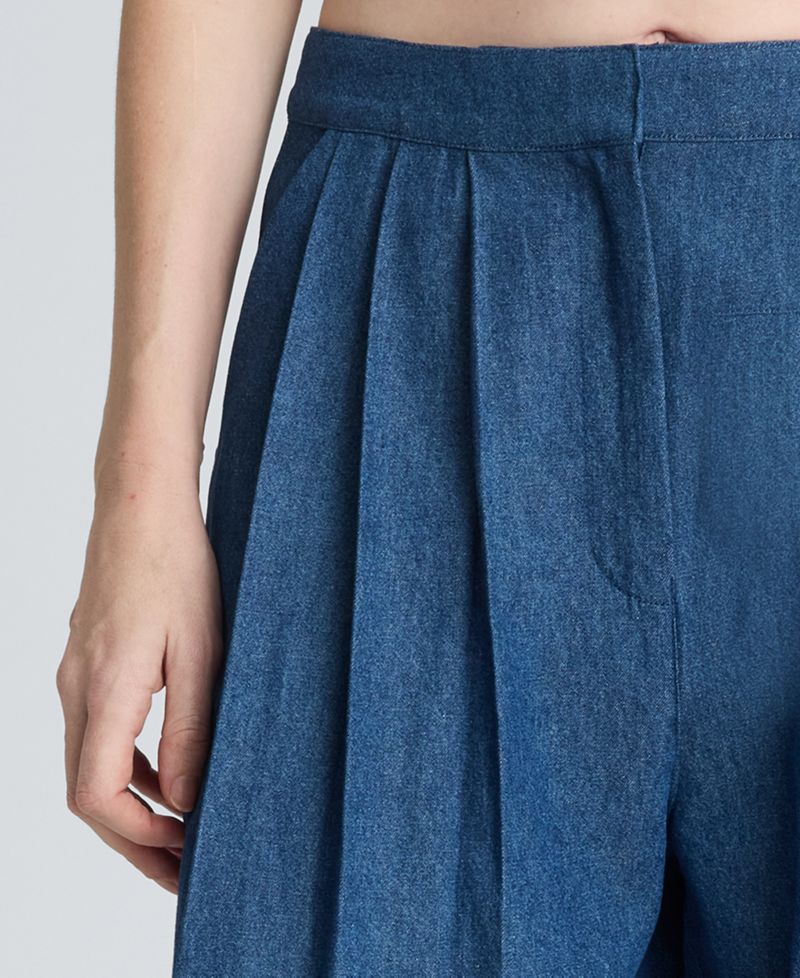 Women's High-Rise Triple Pleated Wide-Leg Pants