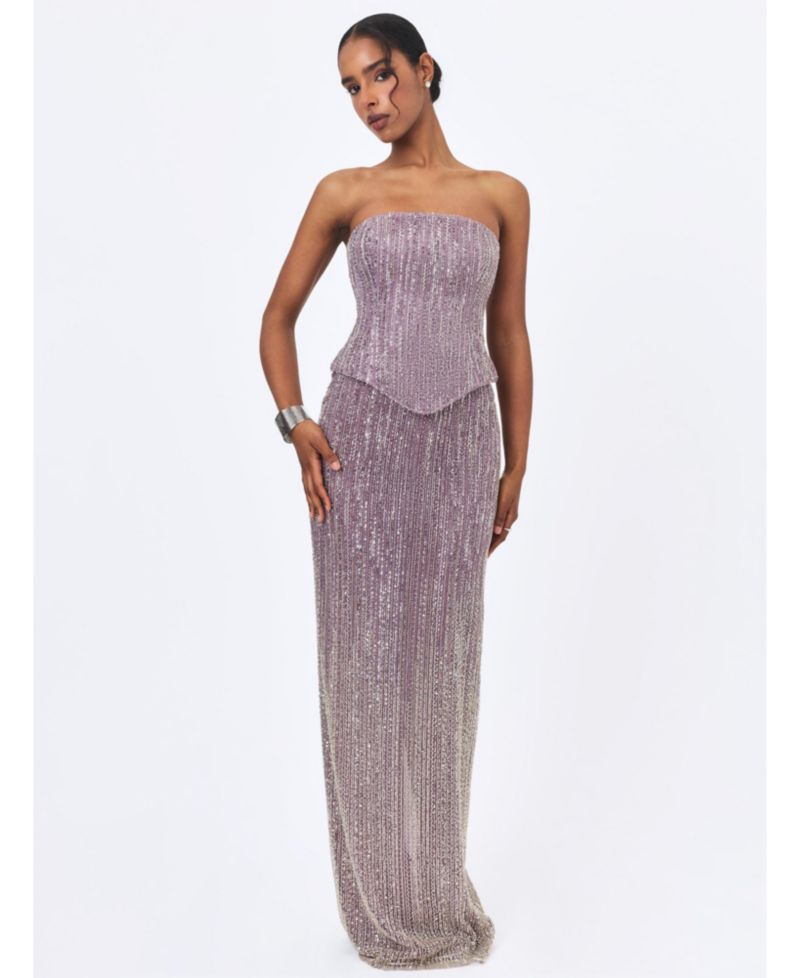Women's Tosca Strapless Beaded Maxi Gown