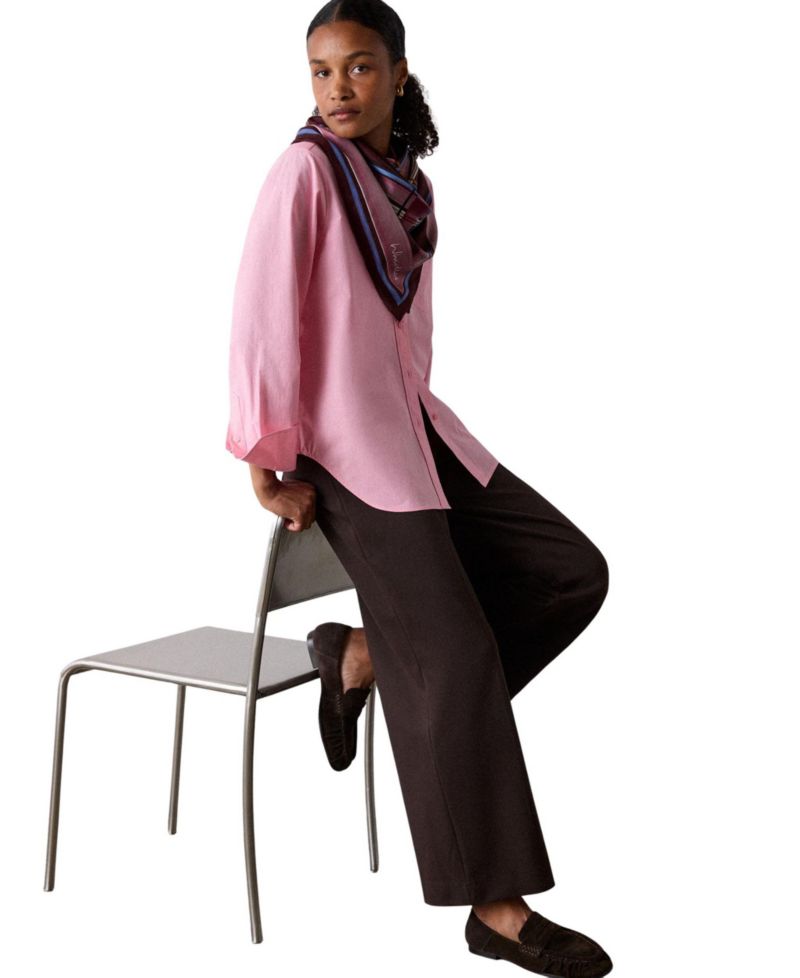 Women's Ponte Mid-Rise Wide-Leg Trousers