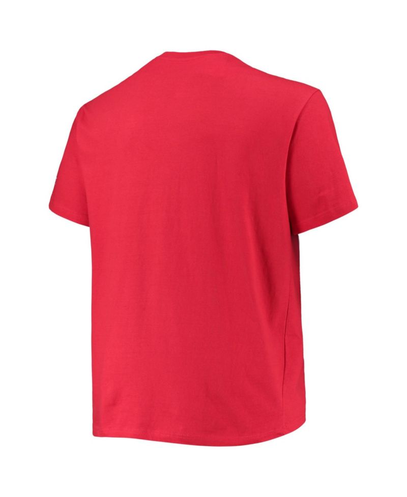 Men's Crimson Indiana Hoosiers Big & Tall Arch Over Wordmark T-Shirt