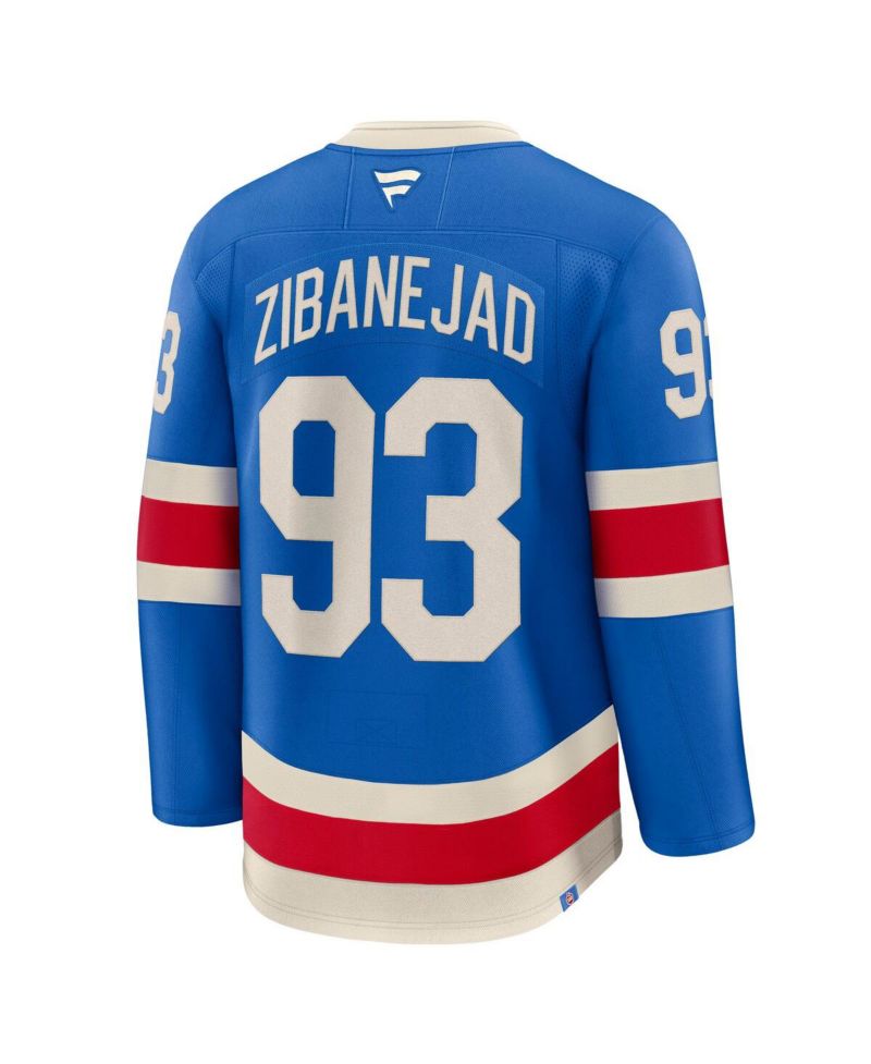 Men's Mika Zibanejad Blue New York Rangers Centennial Premium Jersey