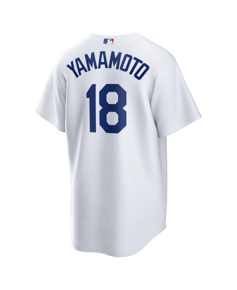 Men's Yoshinobu Yamamoto White Los Angeles Dodgers Home Replica Jersey