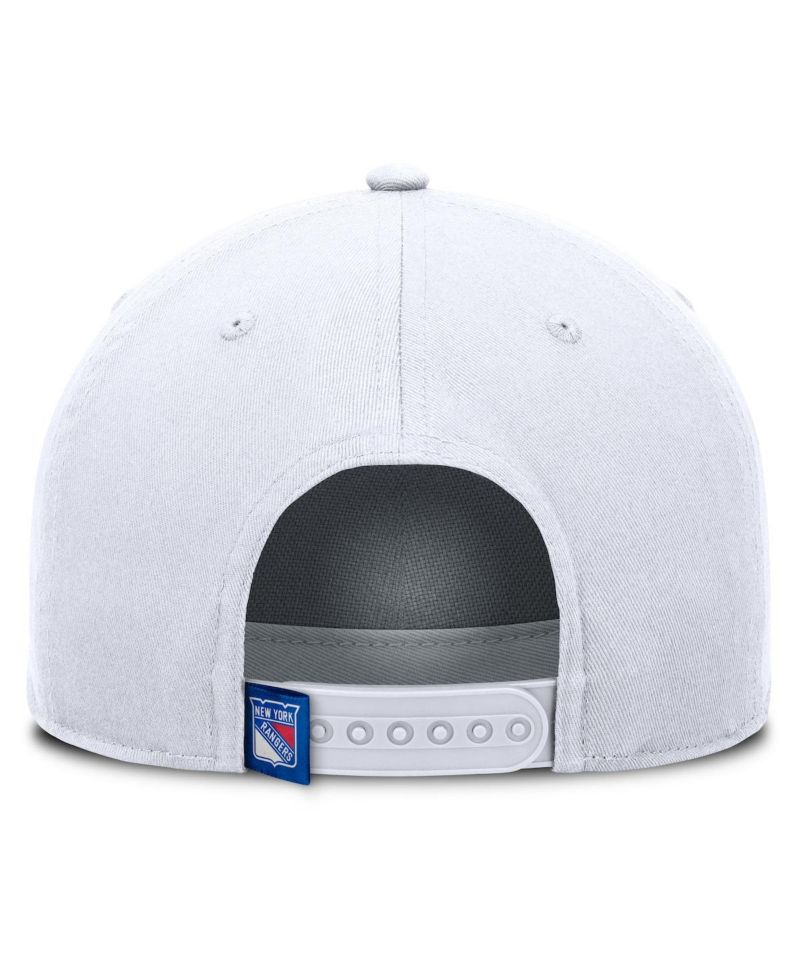 Men's White New York Rangers Rope A-Frame Adjustable Hat