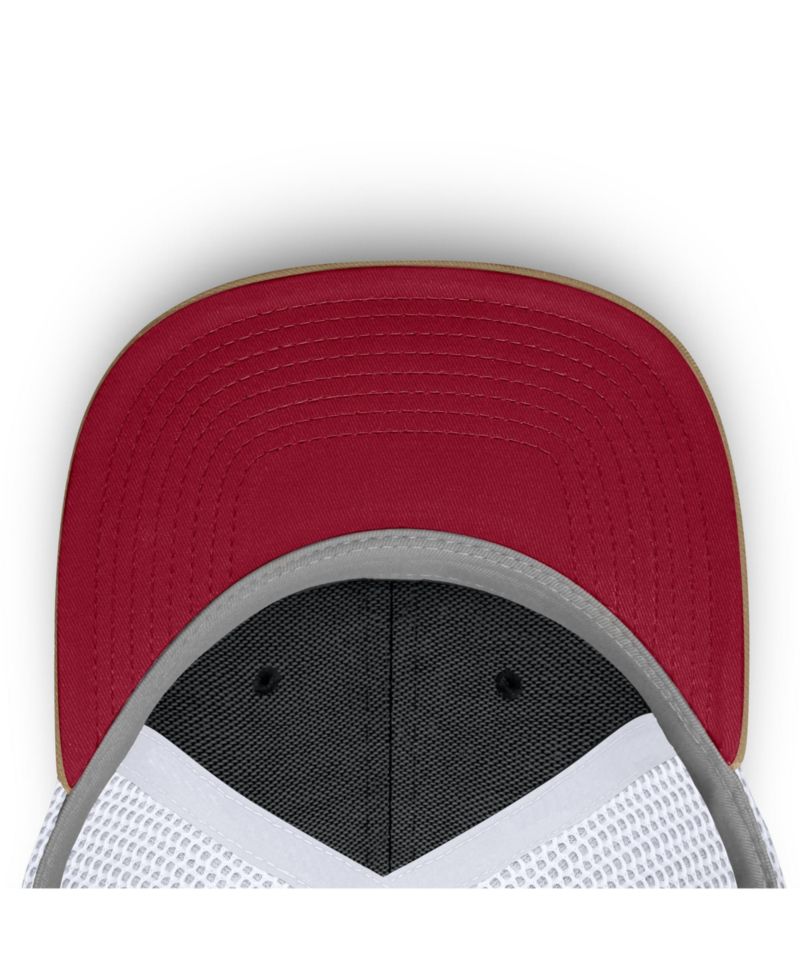 Men's and Women's Beige/Cardinal Stanford Cardinal Primetime Arched Trucker Adjustable Hat