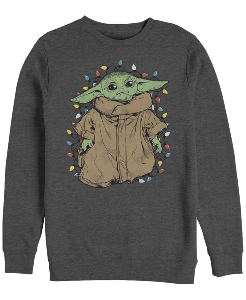 Men's Star Wars Mandalorian Tangled Crew Fleece Pullover
