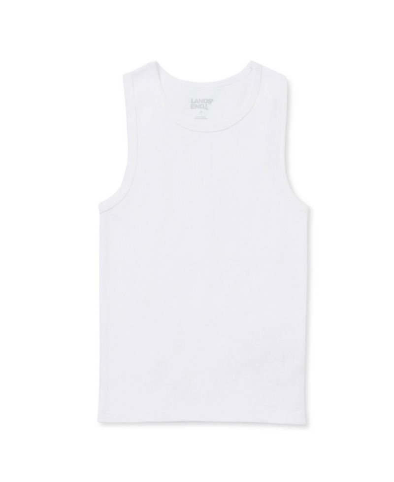 Boys' 4-20 Ribbed Cotton Tank Tops, 4-Pack