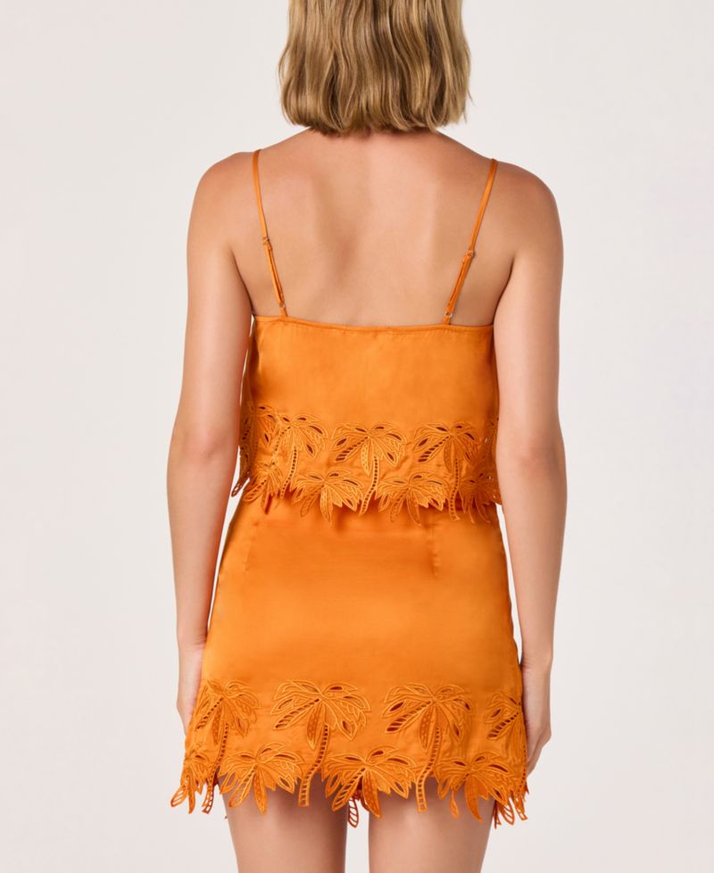 Women's Dawn Straight Neck Embroidery Detailing Tank Top
