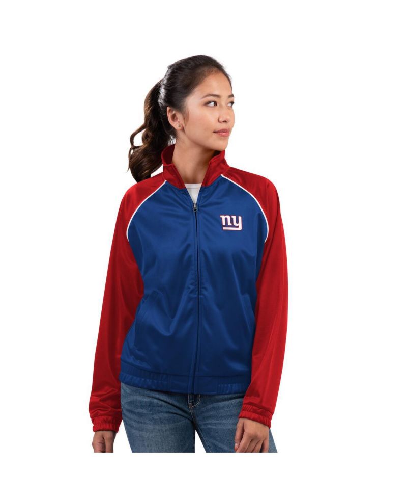 Women's Royal New York Giants Replay Full-Zip Track Jacket