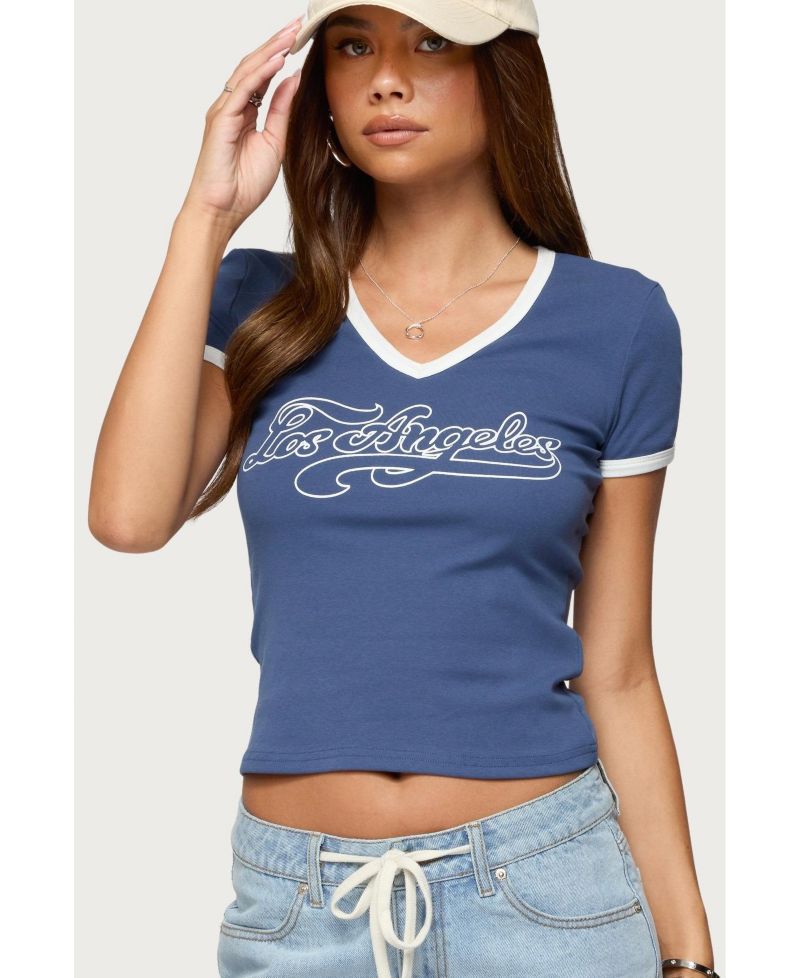Womens Los Angeles Contrast T Shirt