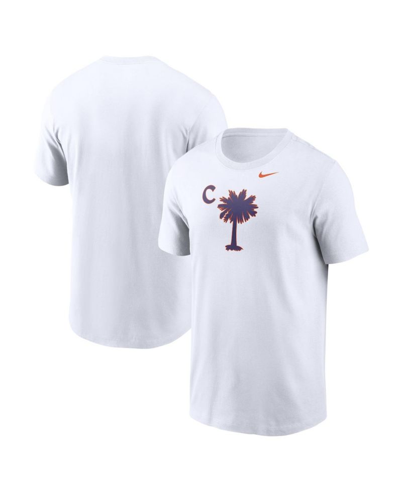 Men's White Clemson Tigers Palmetto T-Shirt