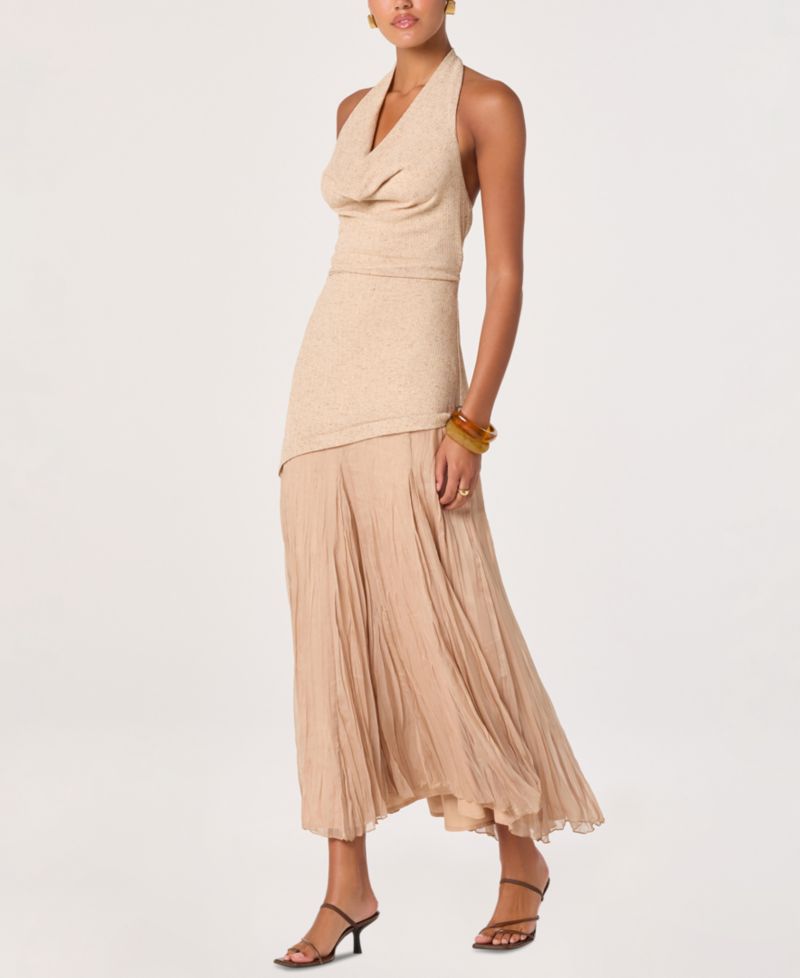 Women's Halter Neck Asymmetric Dress
