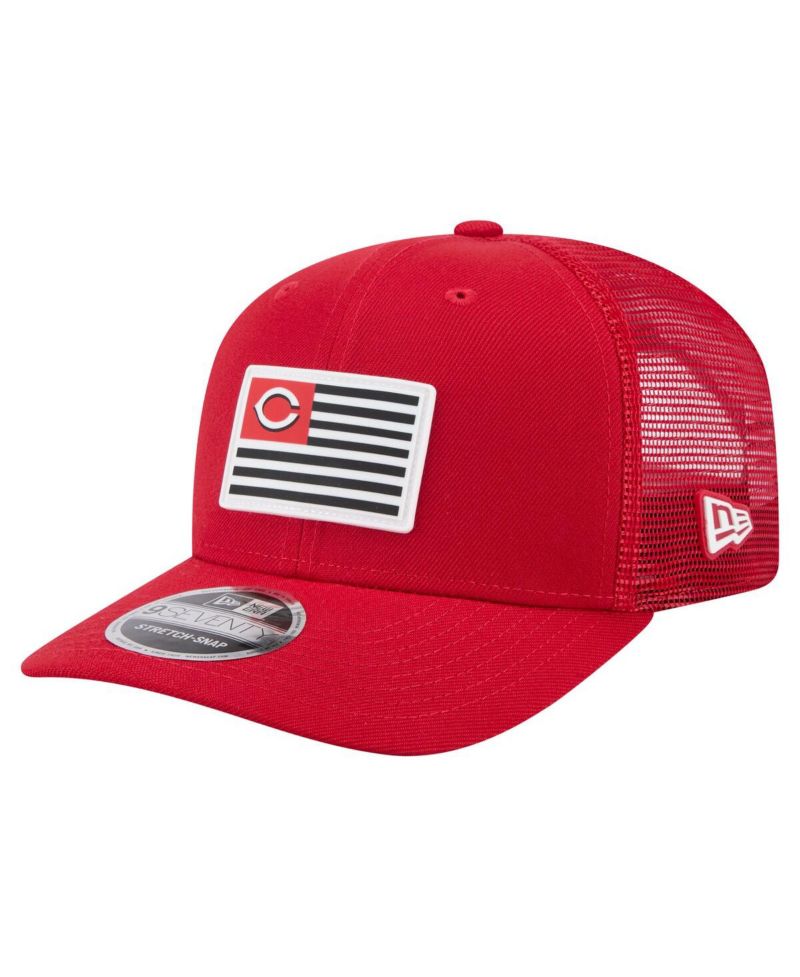 Men's Red Cincinnati Reds Flag 9SEVENTY COOLERA Stretch-Snap Hat
