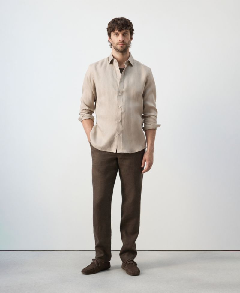 Men's Linen Regular-Fit Shirt