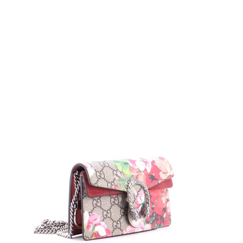 Super Mini Dionysus Bag Blooms Print GG Coated Canvas