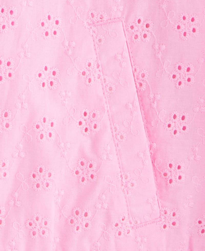 Girls' 5-20 Cotton Eyelet Bomber Jacket