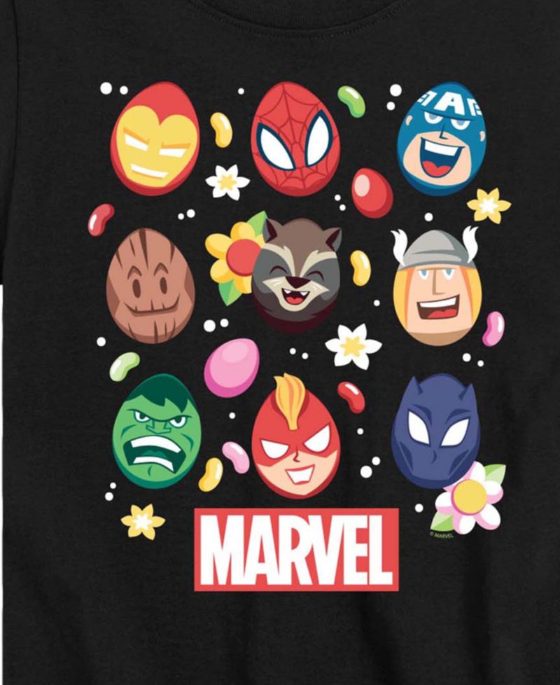 Captain America Boys' 8-20 Marvel Easter Egg Marvel Group Short-Sleeve Graphic T-Shirt