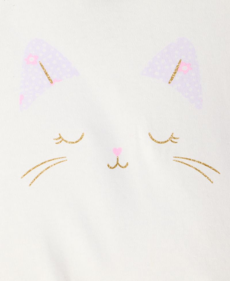 Baby Girls' 3M-24M Mix and Match Cat Face Peplum T-Shirt