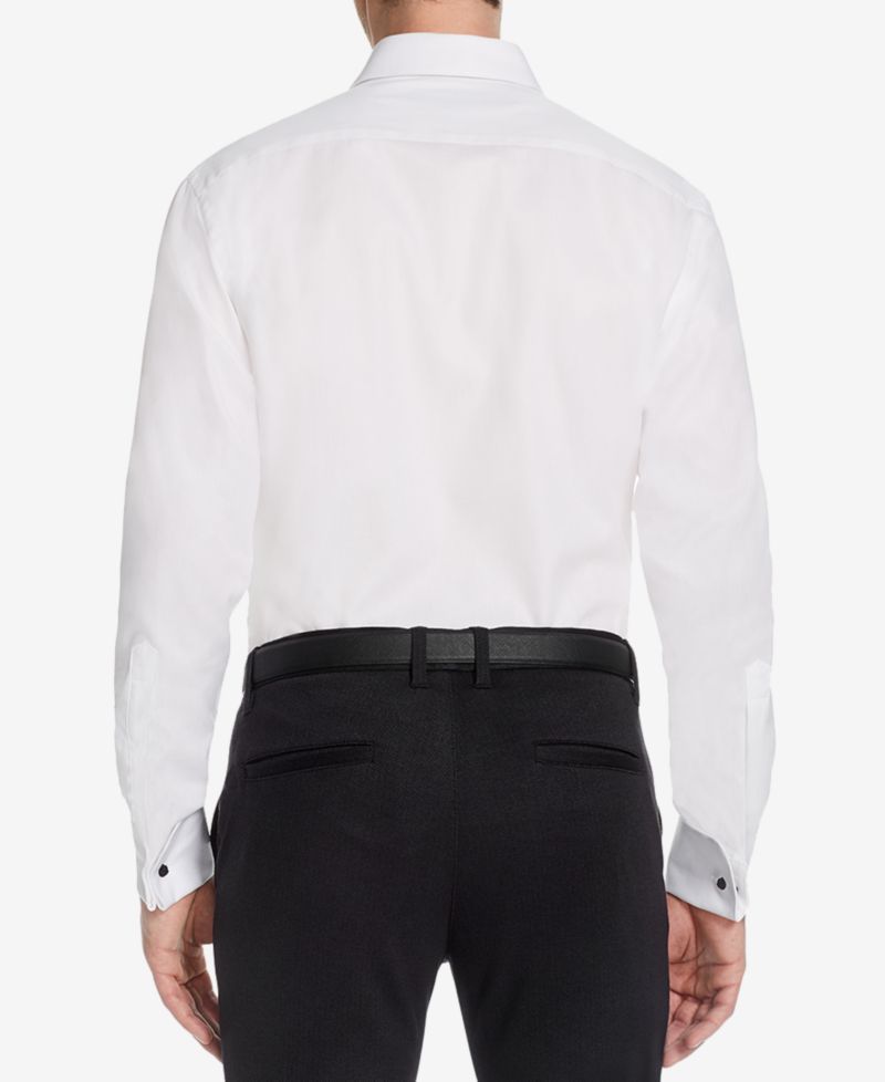 Men's Solid French Cuff Tuxedo Shirt, Regular & Slim Fit