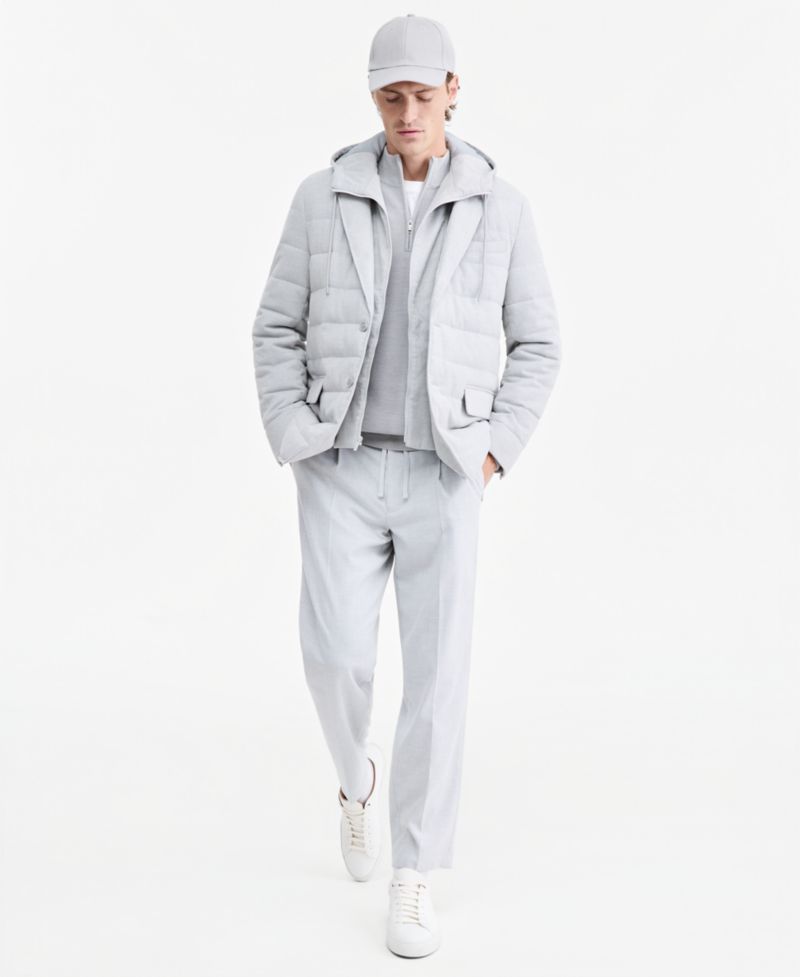 Men's Tech Stretch Single-Breasted Quilted Blazer