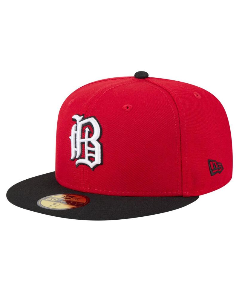 Men's Red/Black Birmingham Barons Authentic Collection 59FIFTY Fitted Hat