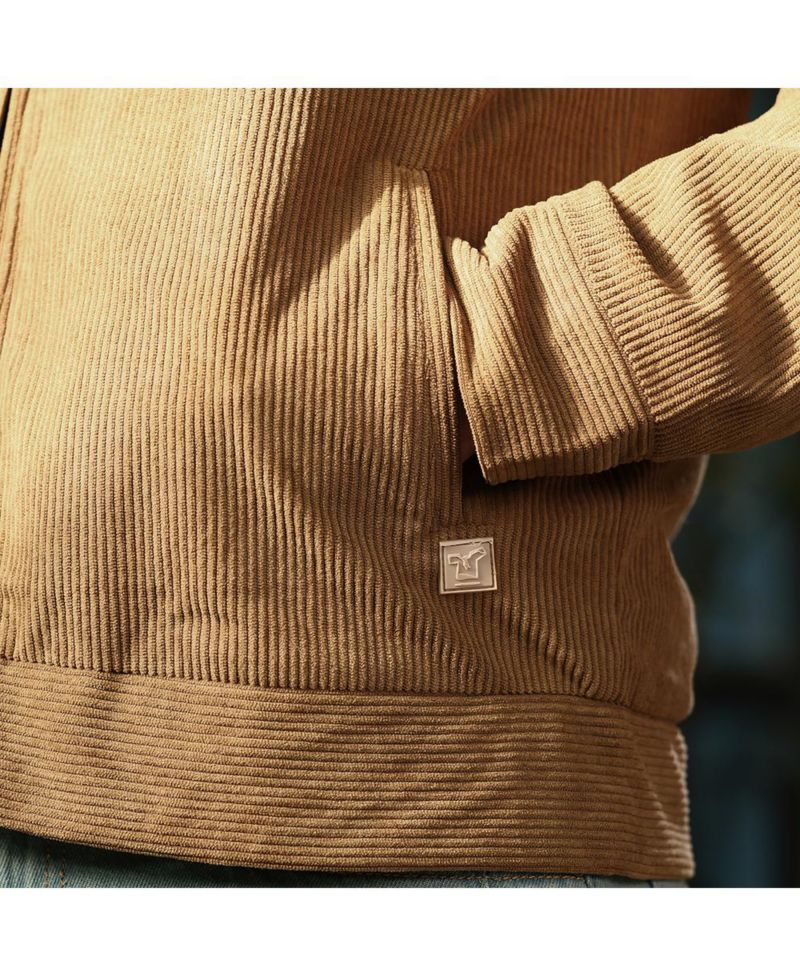 Men's Coffee Brown Corduroy Rider Jacket