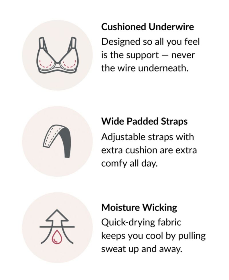 Women's Full Figure Plus Size Wonderwire Back Close Bra 1240