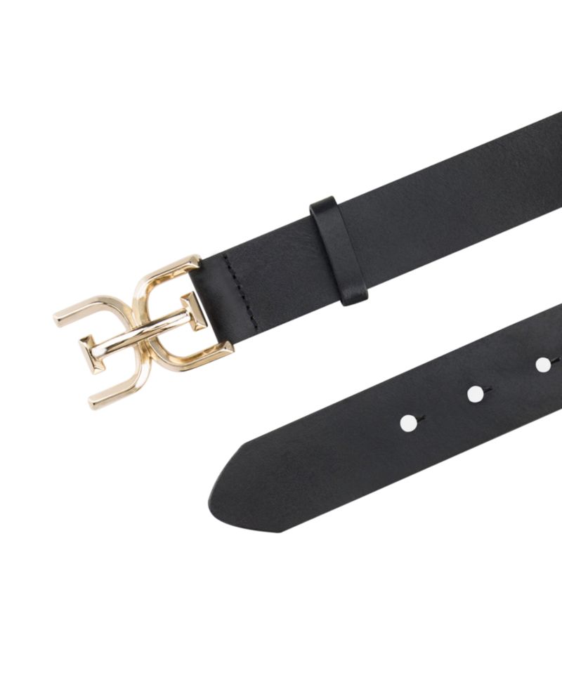Women's Brass-Tone Double-E Plaque Buckle Casual Belt