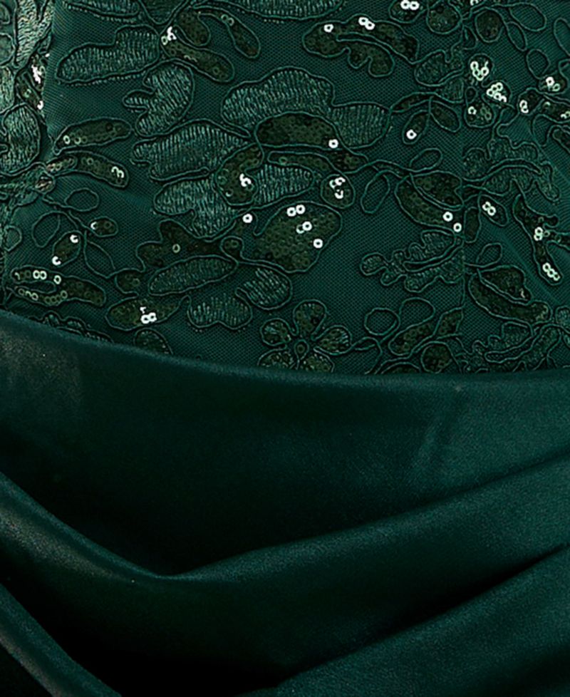Women's Floral Appliqu&eacute; Fit & Flare Strapless Dress