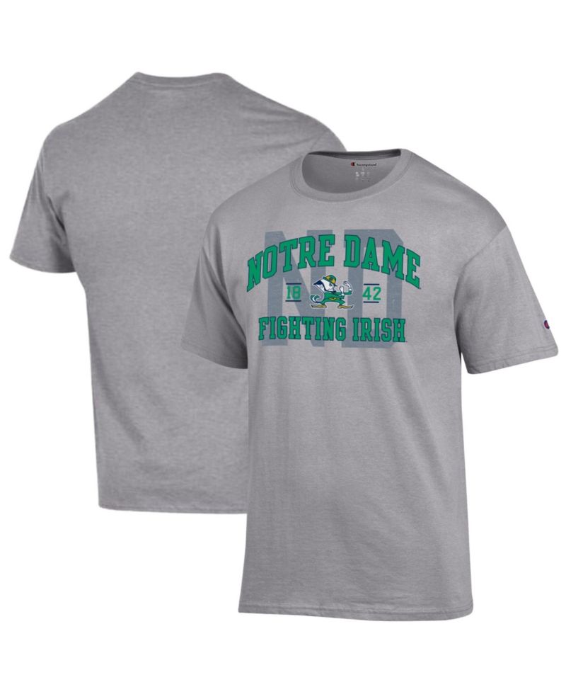 Men's Heather Gray Notre Dame Fighting Irish Varsity T-Shirt