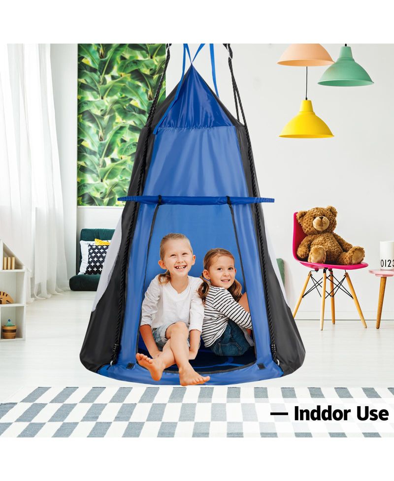 Kids 2-in-1 40 Inch Hanging Chair Detachable Swing Tent