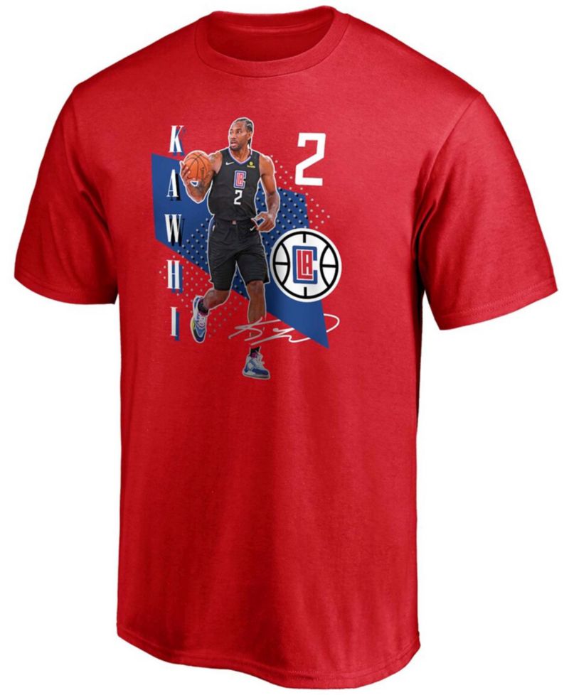 Men's Kawhi Leonard Red LA Clippers Pick Roll T-shirt