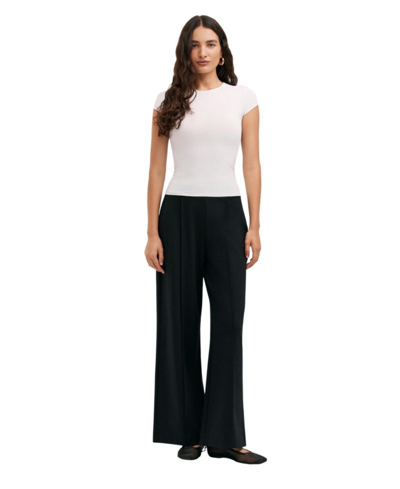 Women's Caryl Wide-Leg Ponte Jersey Trousers