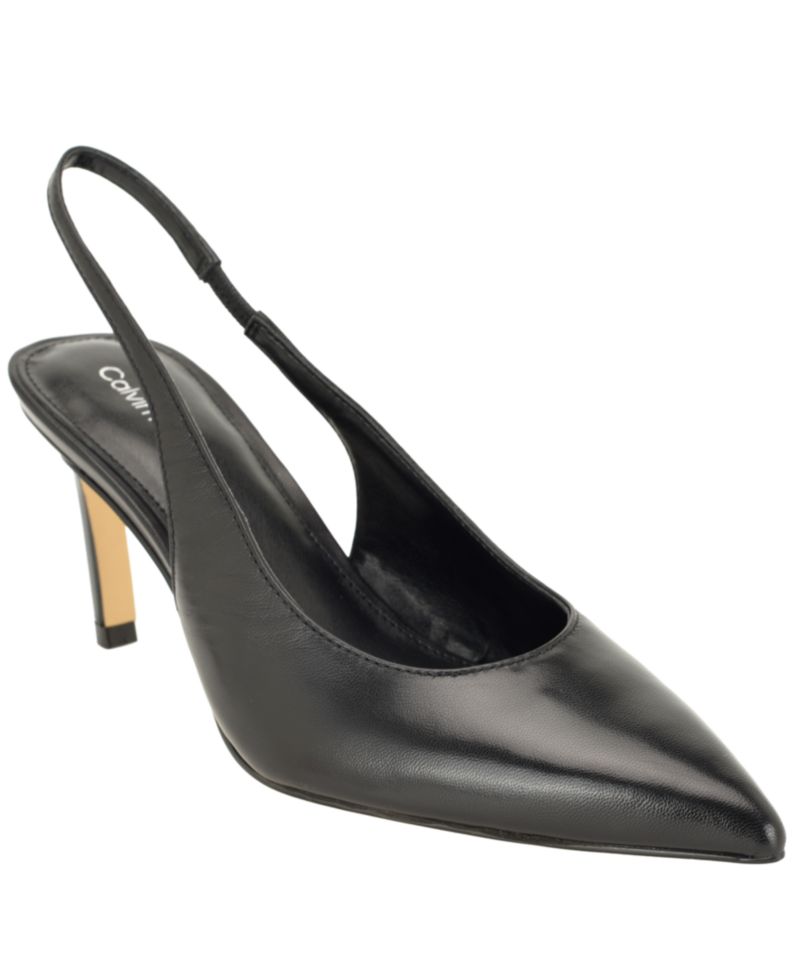Women's Biancya Leather Pointed Toe Slingback Pumps