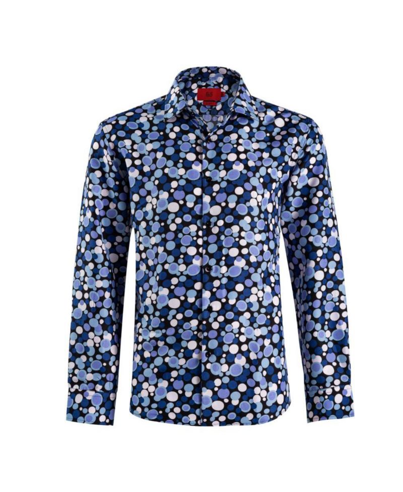 Men's Slim Fit Dot Print Shirt | Button Down Shirt