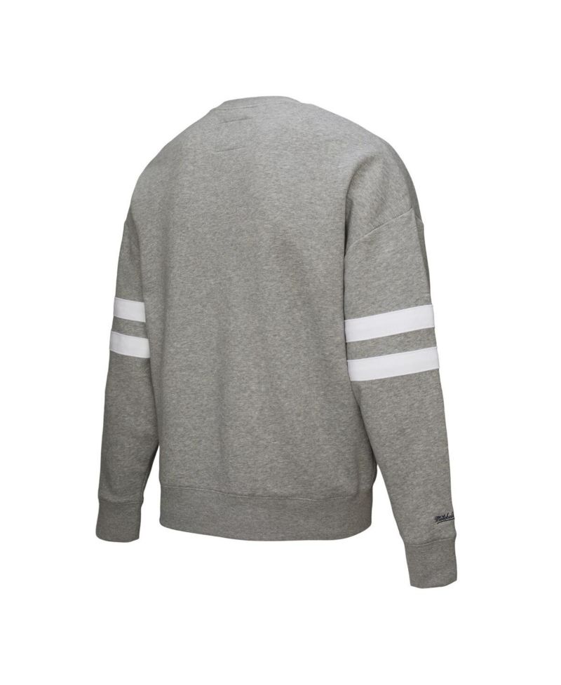 Women's Heather Gray Boston Bruins Logo Lightweight Pullover Sweatshirt